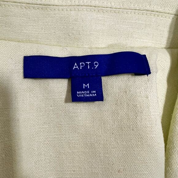 Apt 9 Light Neon Green Linen Blazer Size Medium - Picture 6 of 11